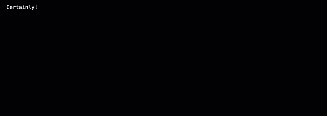 Streaming text output